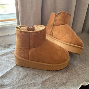 Cozy Tan Kids Boots